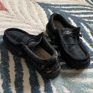 Hey Dude Dark Textured Loafers